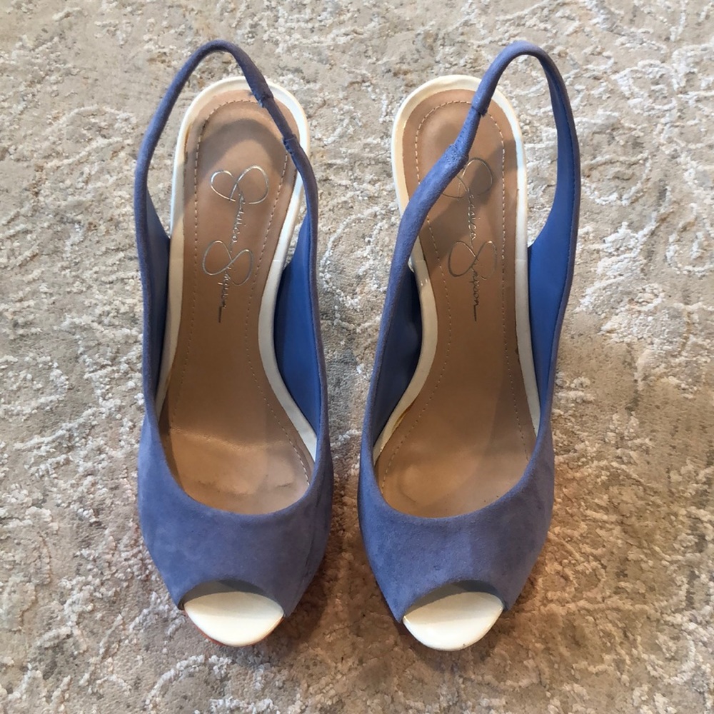 Jessica Simpson Opentoe sling back Stiletto Heels